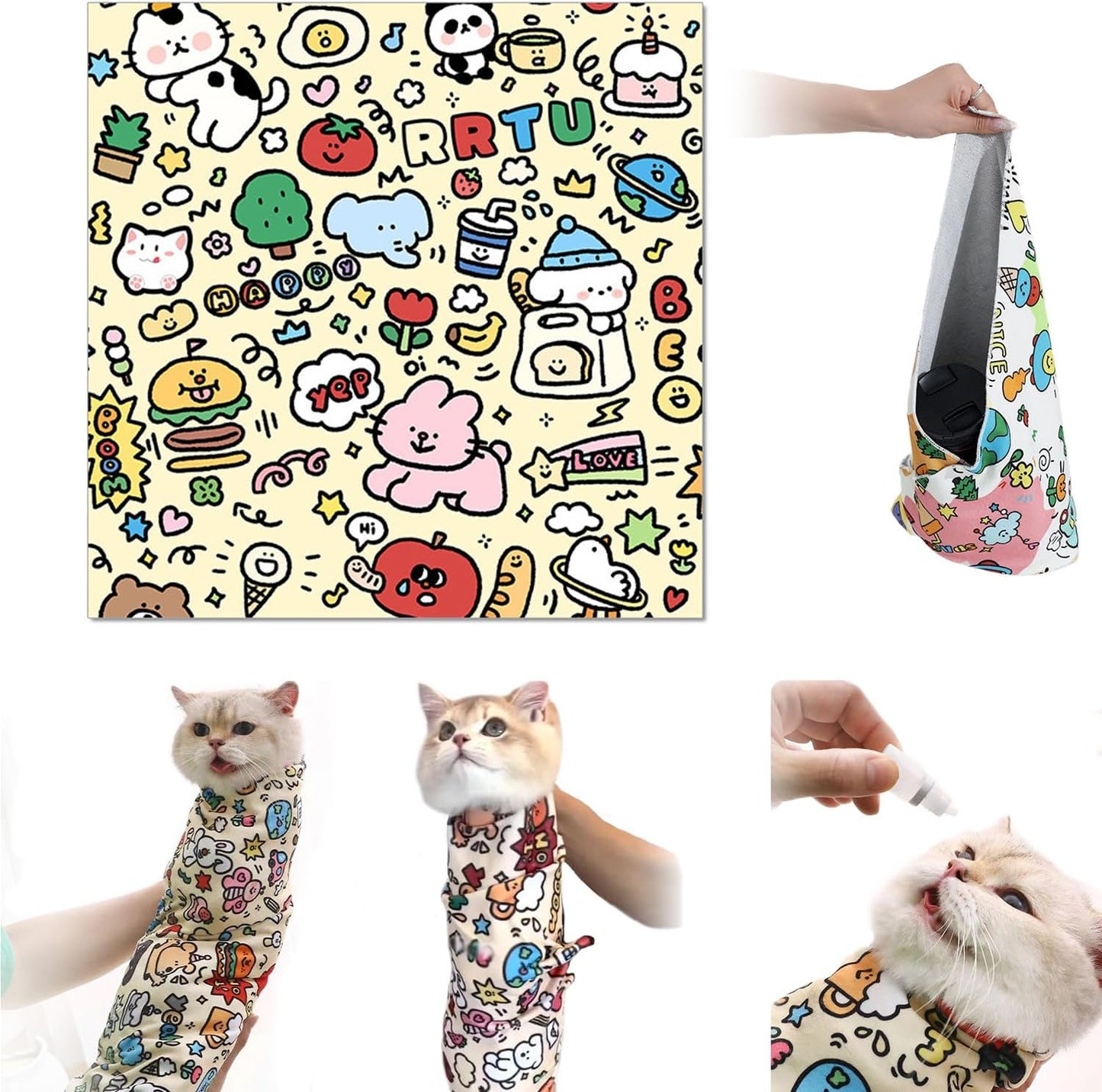 Pawbola Self Adhesive Cat Wrap Grooming Blanket