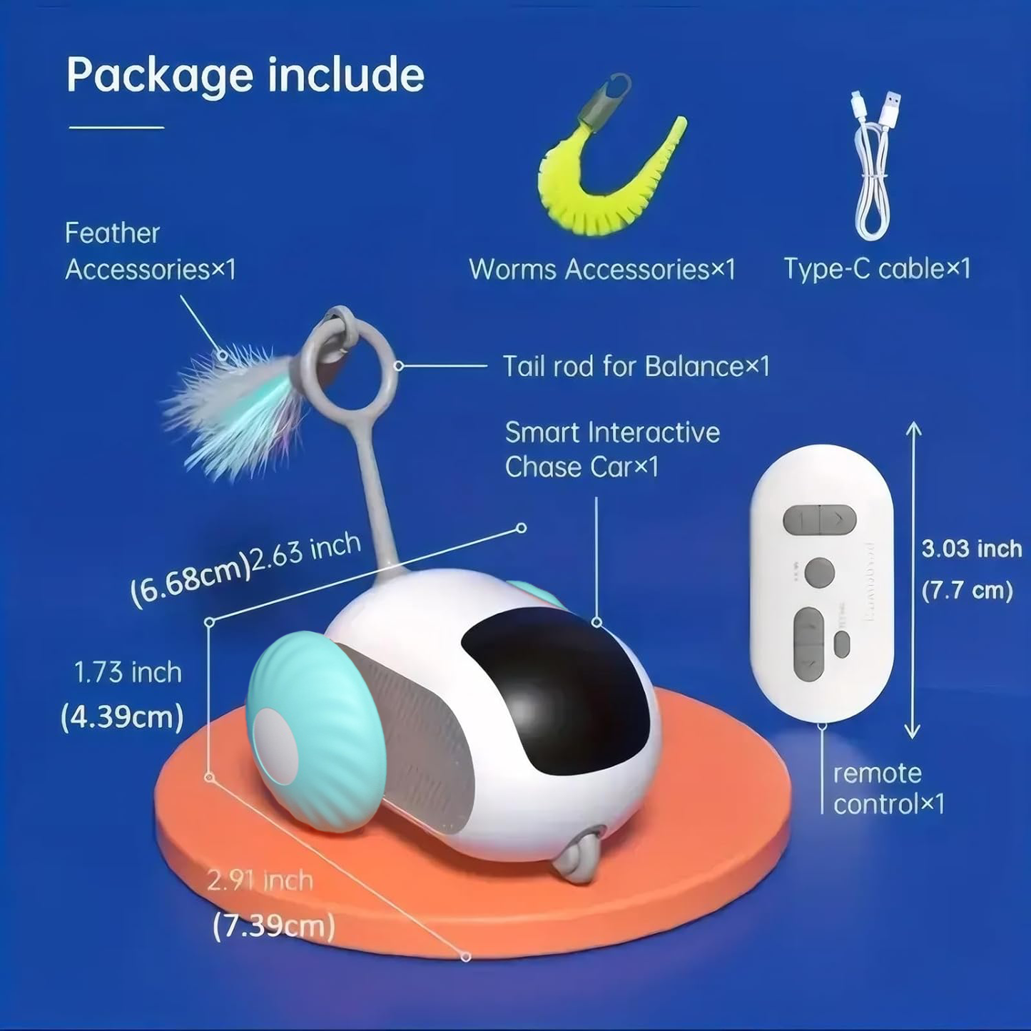 Pawbola Remote Control Chase Car Smart Cat Toy