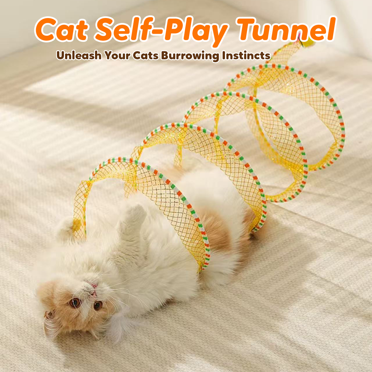Pawbola Foldable Spiral Mesh Cat Tunnel Toy