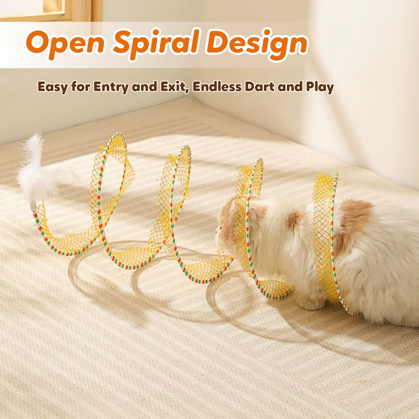 Pawbola Foldable Spiral Mesh Cat Tunnel Toy