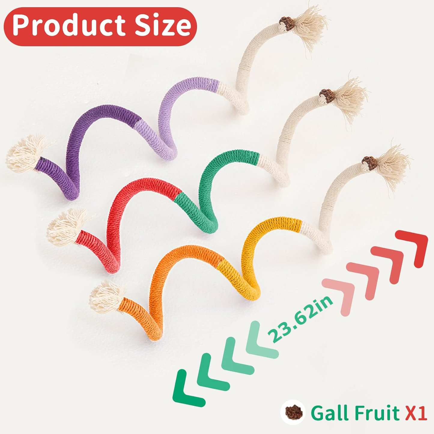 Pawbola Cat Chew Rope with Gall Fruit (3 Count)