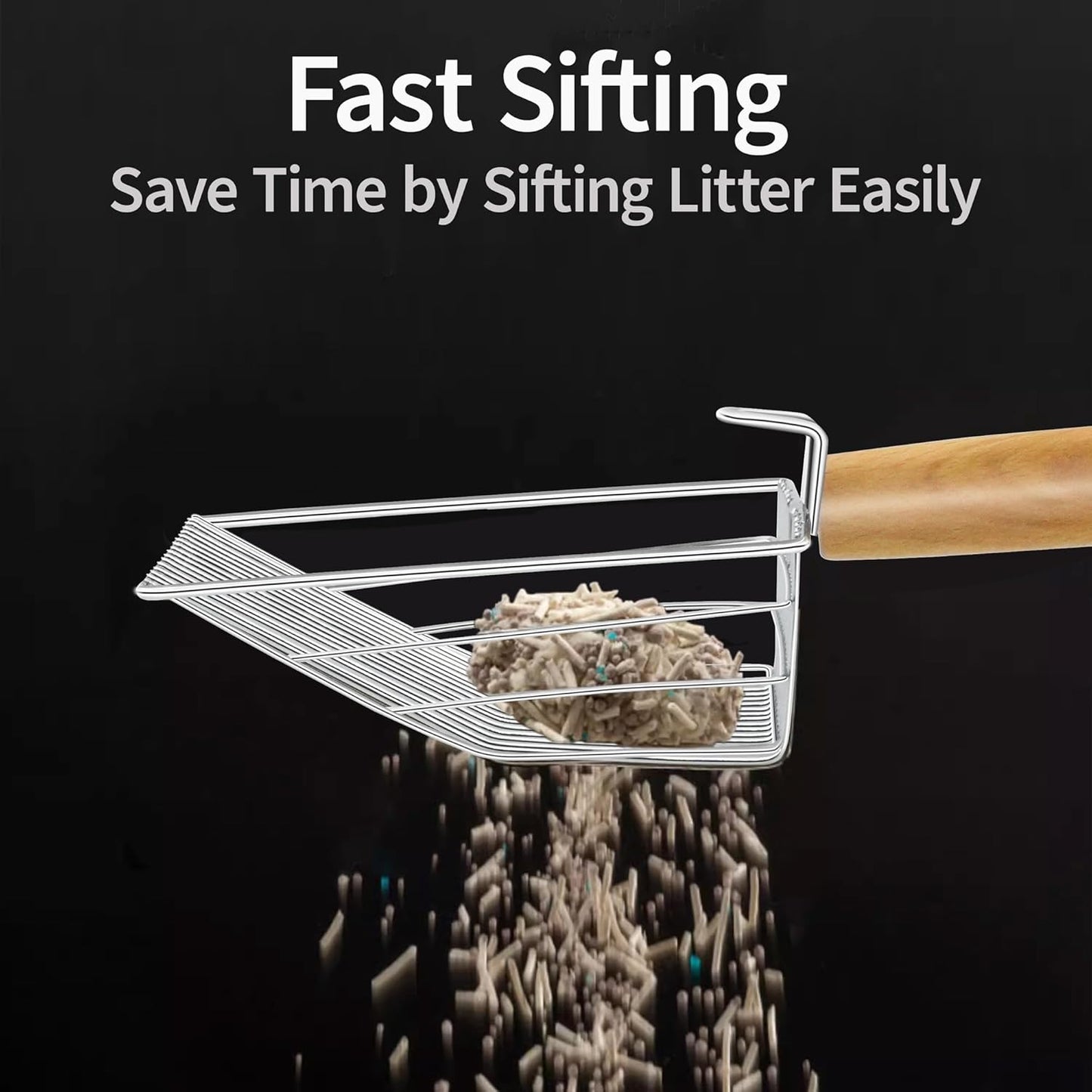 Pawbola Cat Litter Scoop with Holder, Gray
