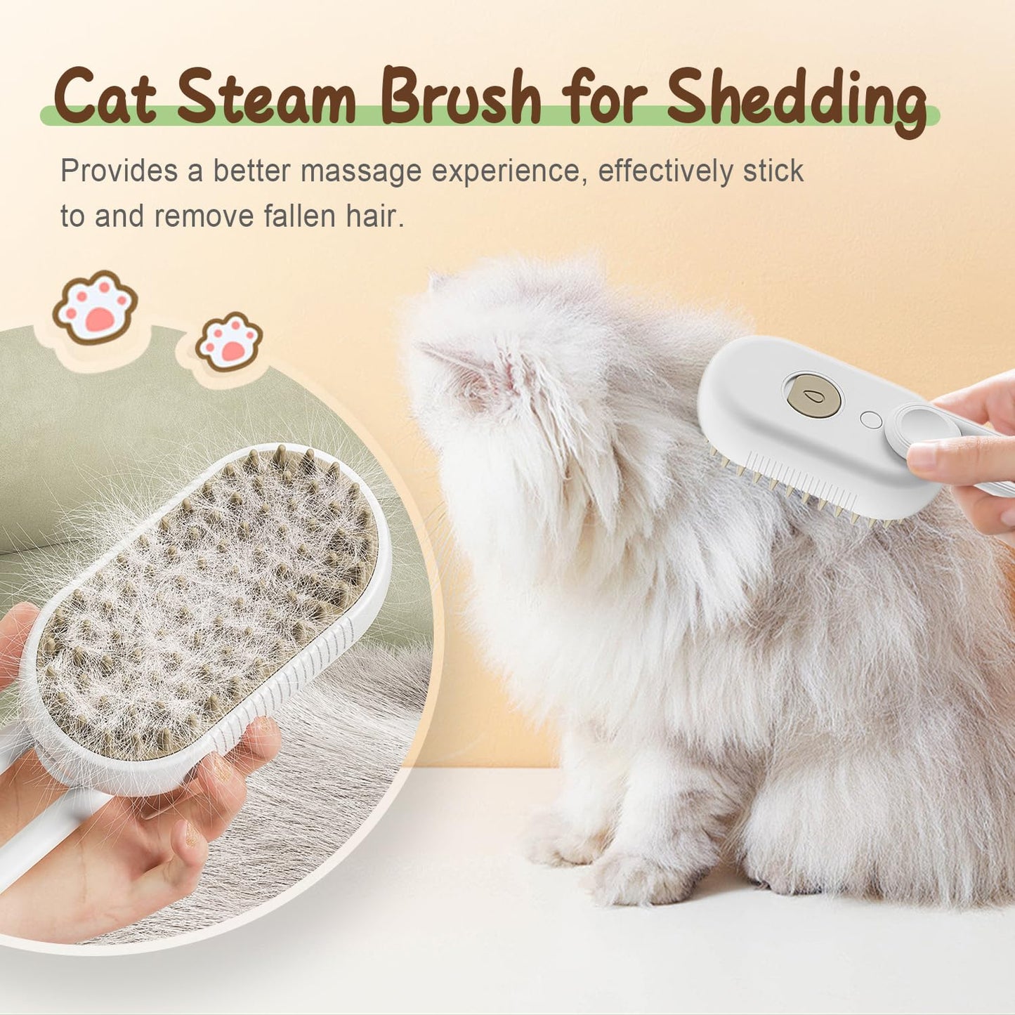 Pawbola Cat Steam Grooming Brush