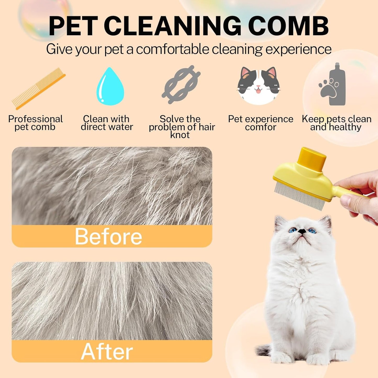 Pawbola Metal Teeth Grooming Comb