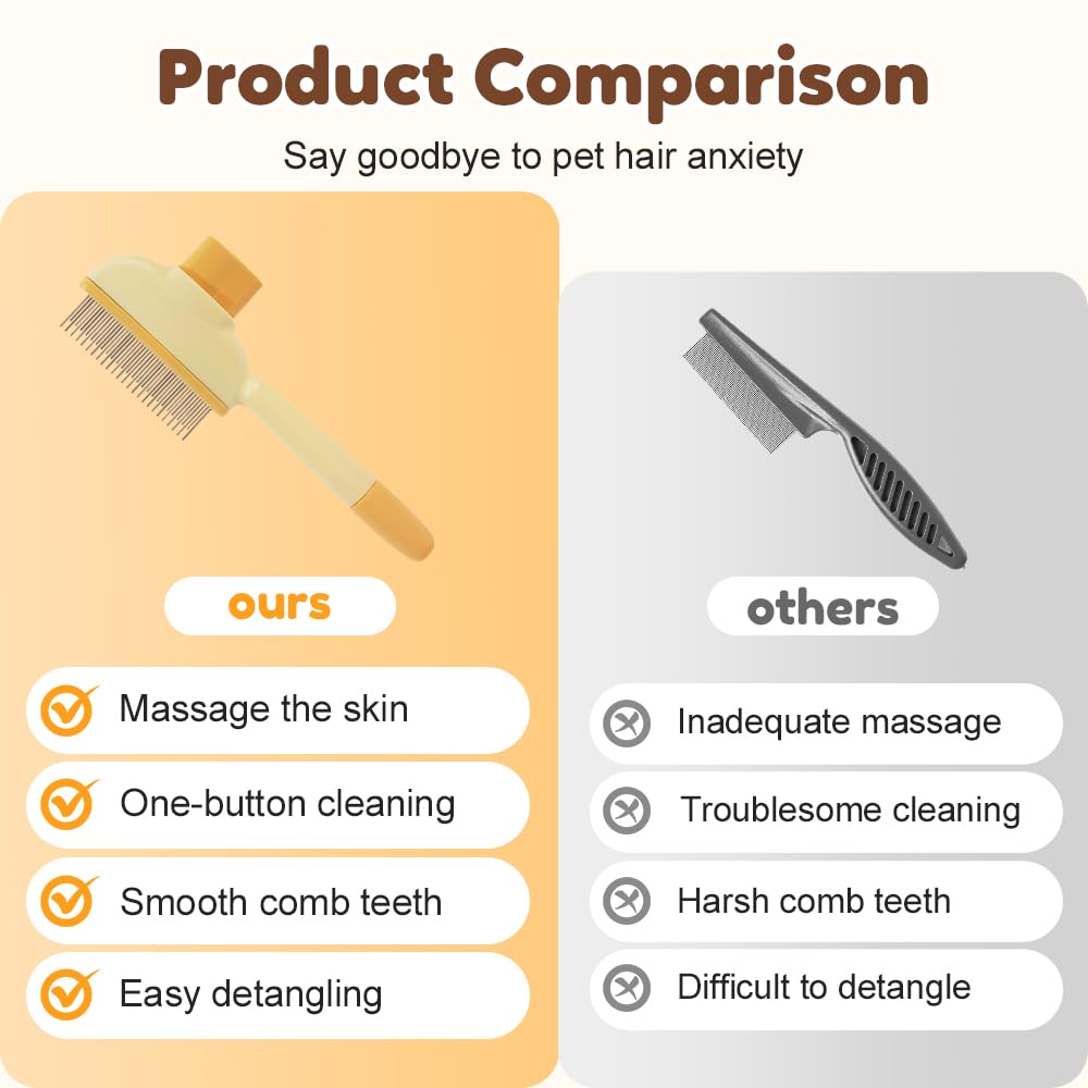 Pawbola Metal Teeth Grooming Comb