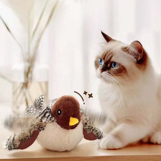 Pawbola Rechargeable Flapping Bird Sparrow Chirp Tweet Cat Toy