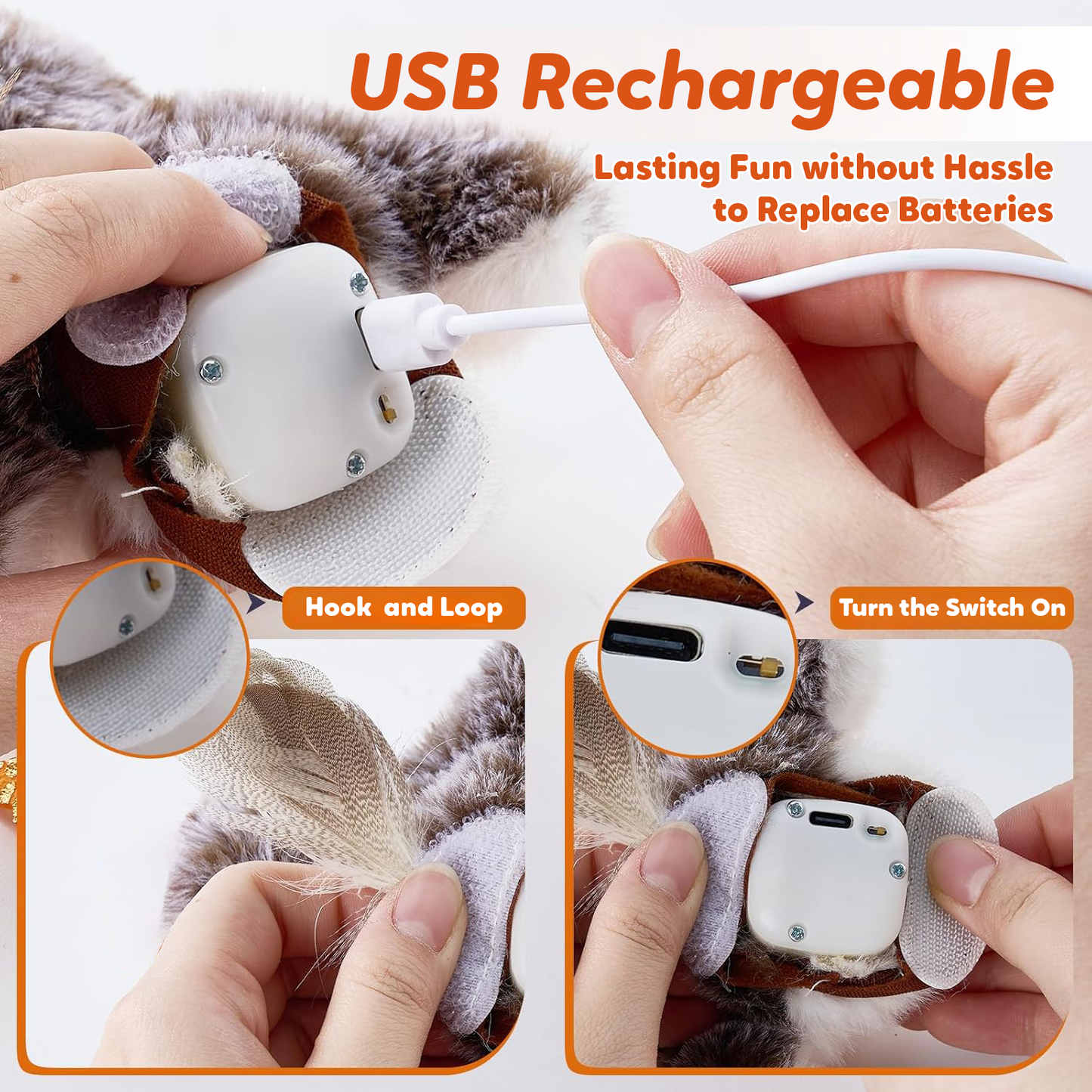 Pawbola Rechargeable Flapping Bird Sandpiper Chirping Cat Toy