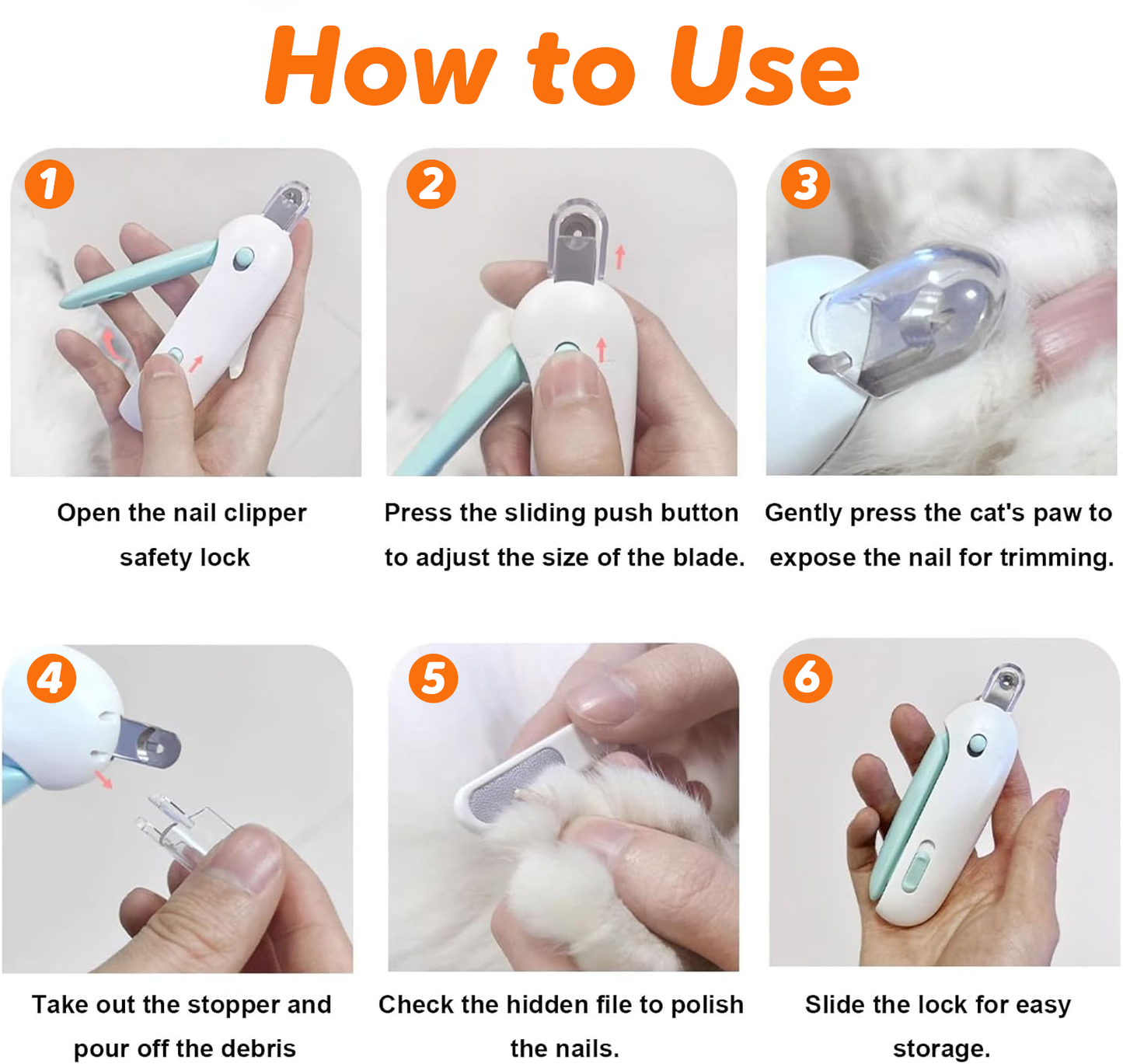 Pawbola Adjustable Round-Hole Cat Nail Clipper