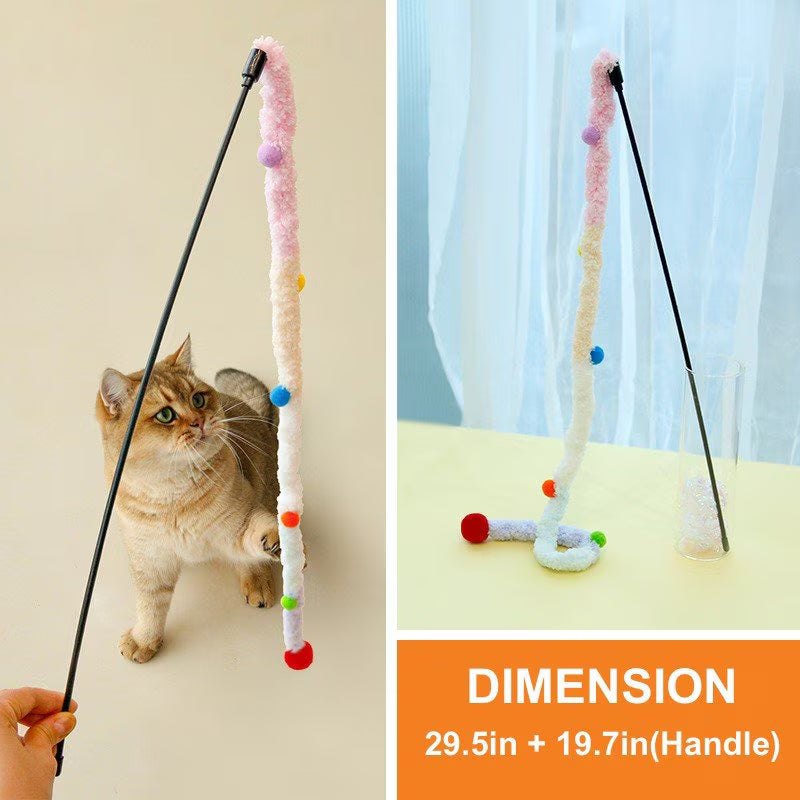 Pawbola Pom Poms Christmas Cat Teaser Wand (2 Count)