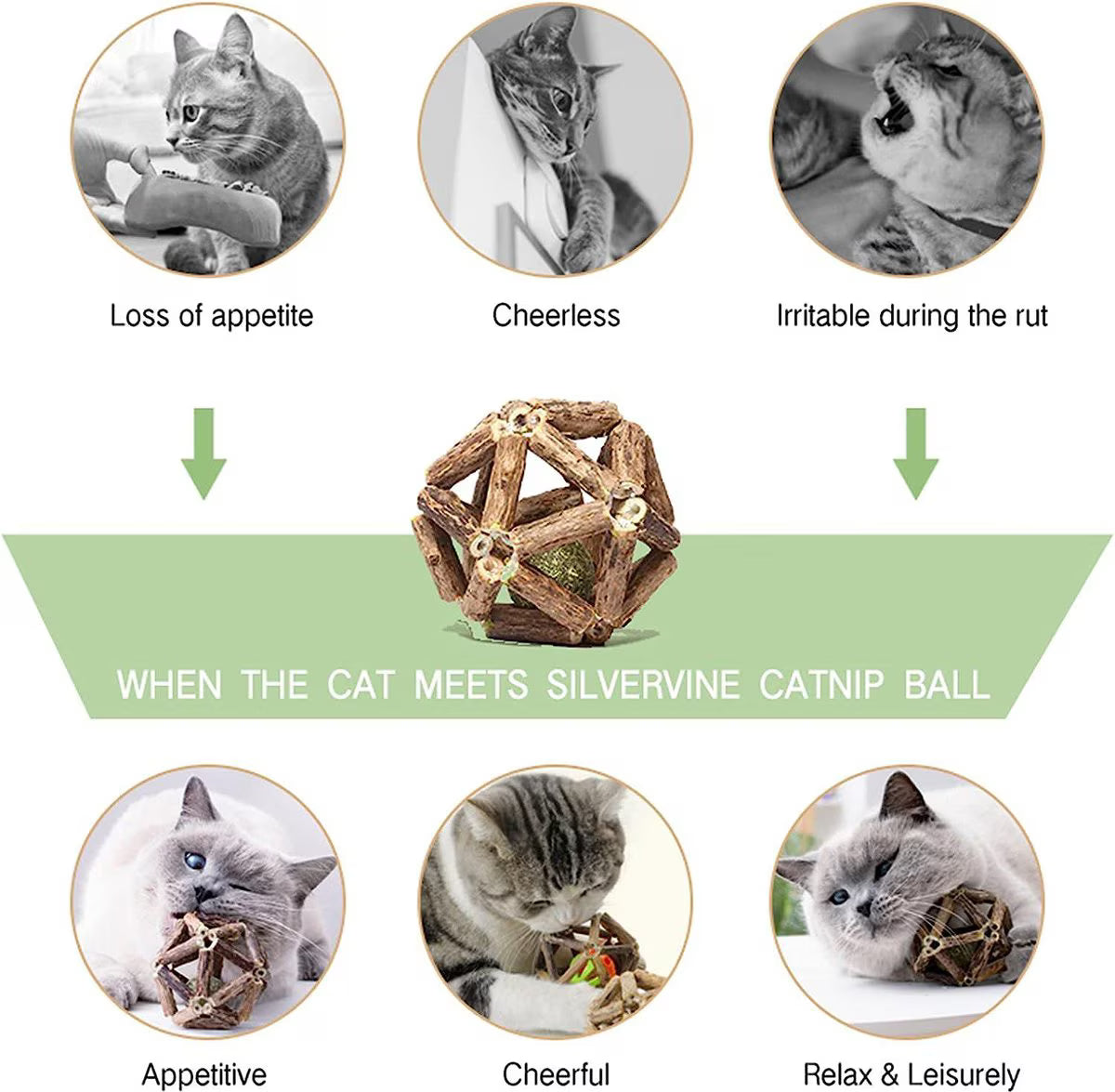 Pawbola Silvervine Cage Balls (3 Count)